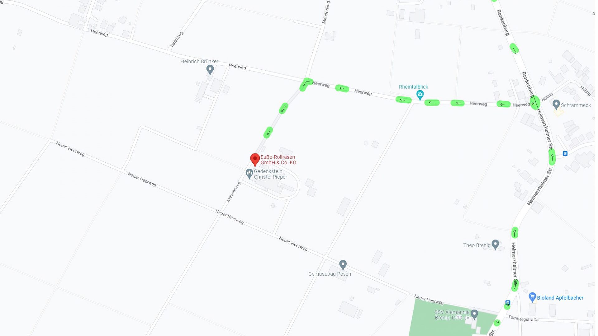 Anfahrt EuBo Rollrasen